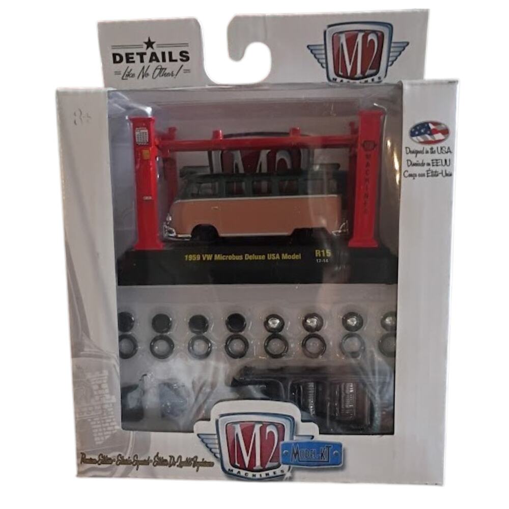M2 Machines 1959 VW Microbus Deluxe USA Model Kit R15 1:64 Volkswagen Diecast